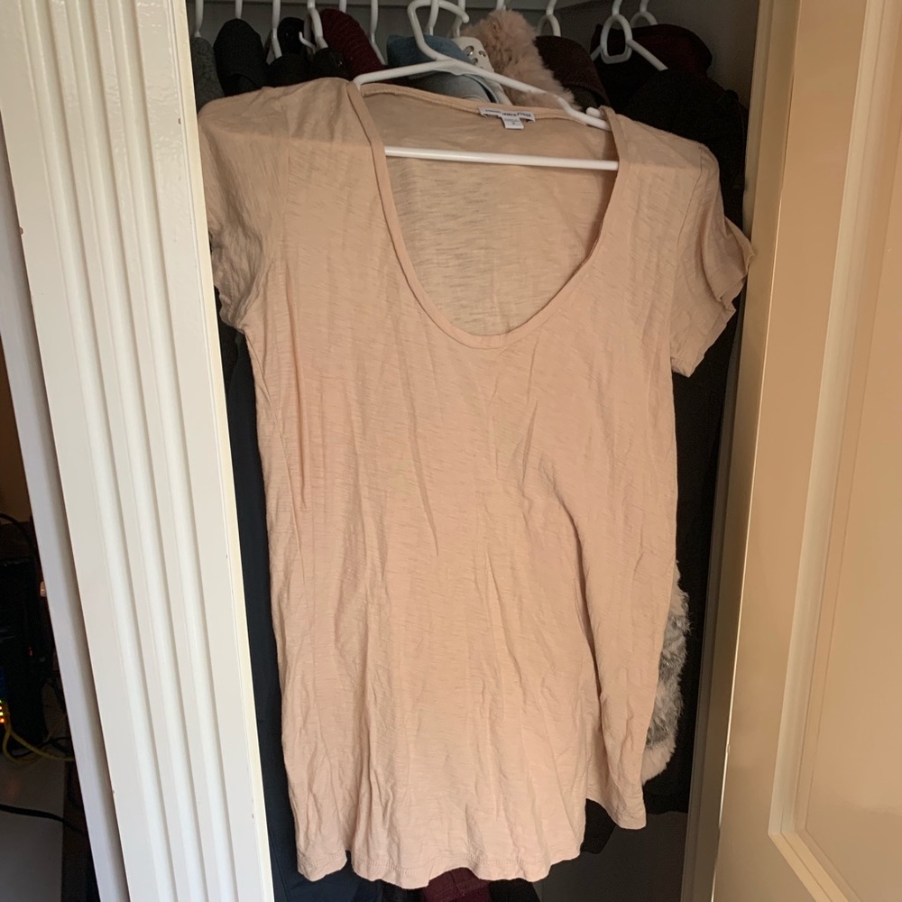 James Perse 100% Cotton Peach Tee